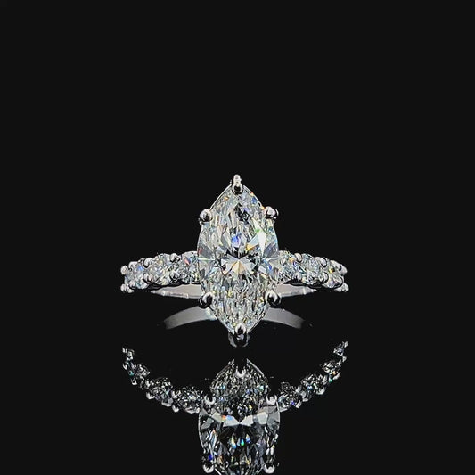 3CT MARQUISE SHAPE DIAMOND+WEDDING BAND